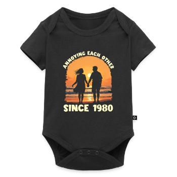 Anniversary of mutual harassment since 1980 - Baby Premium short-sleeve bodysuit - black - Front