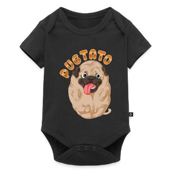 Pugtato Carlin Patate Drôle - Body à manches courtes Premium Bébé - noir - Devant
