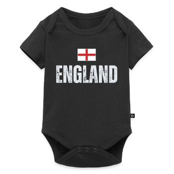 Drapeau de l’Angleterre, patriote anglais - Body à manches courtes Premium Bébé - noir - Devant
