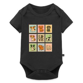 Adorable Puppy Dog Collection with Love Motif - Baby Premium short-sleeve bodysuit - black - Front