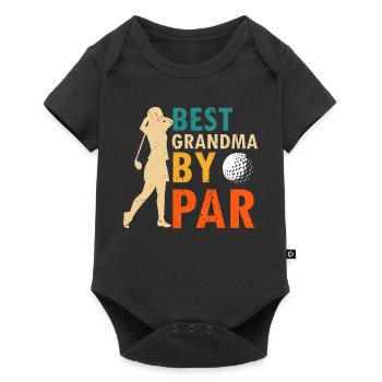 Best Grandma By Par Funny Golf Pun For Women - Baby Premium short-sleeve bodysuit - black - Front