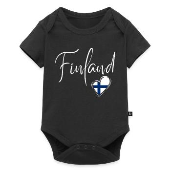 J’adore la Finlande, fabriquée en Finlande - Body à manches courtes Premium Bébé - noir - Devant