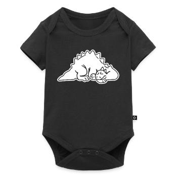 Sleeping Dino Dino, Dinosaur, Dinosaur, Lizard - Baby Premium short-sleeve bodysuit - black - Front