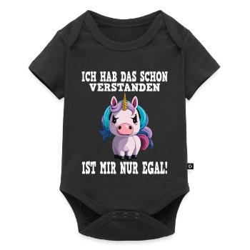 Cute unicorn cuddly look - Baby Premium short-sleeve bodysuit - black - Front