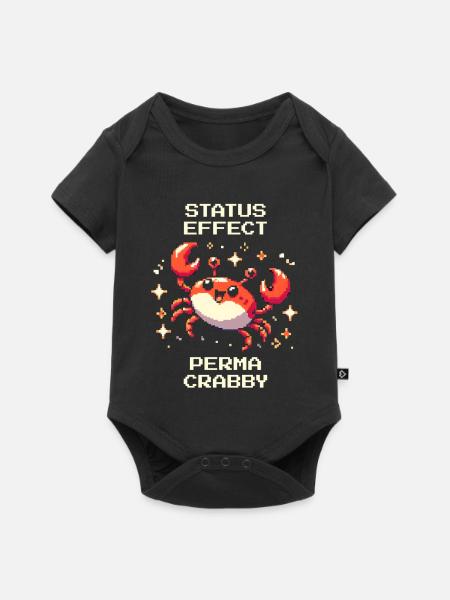 Statuseffekt: Perma-krabbelig | Krabbe, Meer - Baby Premium Kurzarmbody - Schwarz