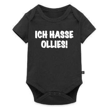 Ich hasse Ollies - Skateboarding Skater Trick - Baby Premium Kurzarmbody - Schwarz - Vorne