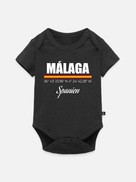 Malaga - Baby Premium Kurzarmbody - Schwarz