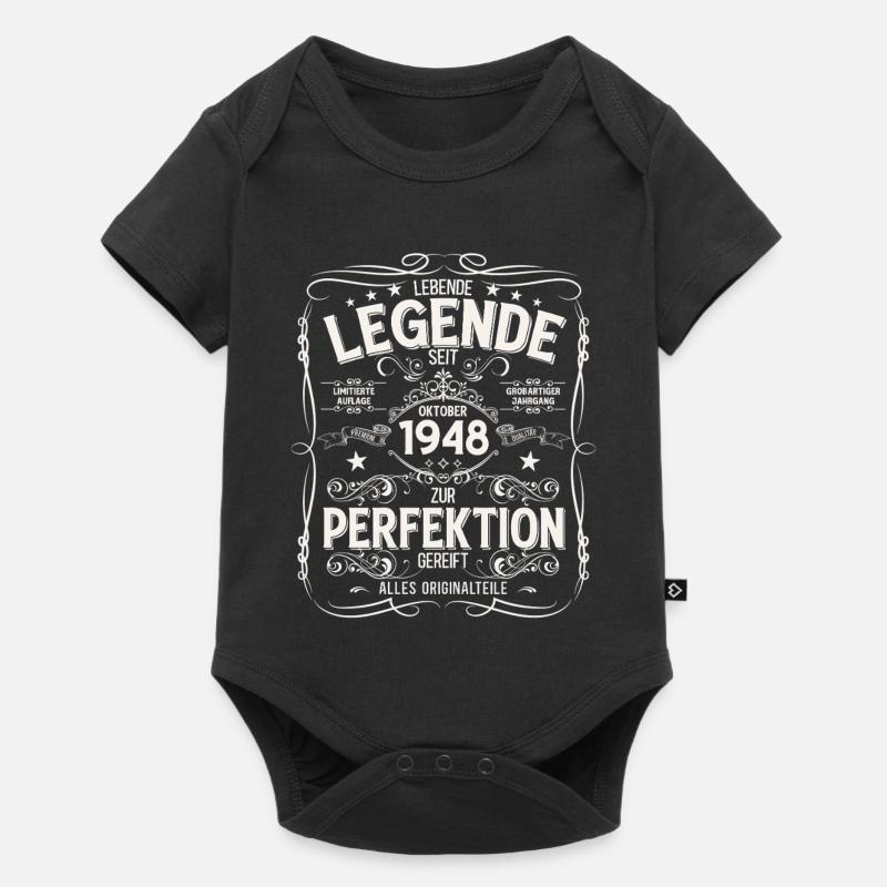 77e anniversaire Original octobre 1948 - Body à manches courtes Premium Bébé - noir