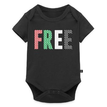 Palestine libre - Body à manches courtes Premium Bébé - noir - Devant