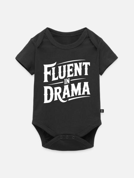 Fließend im Drama - Baby Premium Kurzarmbody - Schwarz
