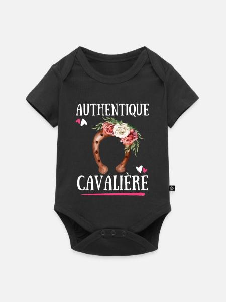 Authentischer Cavaliere - Baby Premium Kurzarmbody - Schwarz