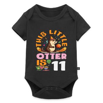 This Otter Is 11 - Cute Birthday Motif - Baby Premium short-sleeve bodysuit - black - Front