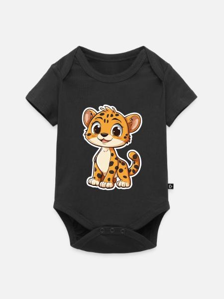 Löwe - Baby Premium Kurzarmbody - Schwarz