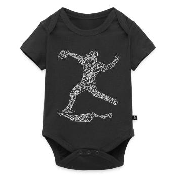 Baseball - Baby Premium Kurzarmbody - Schwarz - Vorne