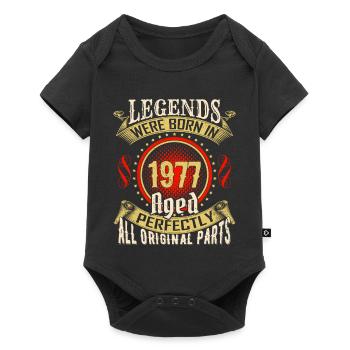 Legends Born in 1977 - Baby Premium short-sleeve bodysuit - black - Front