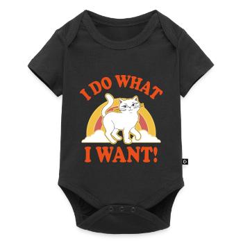 Cat Power I Do What I Want - Baby Premium short-sleeve bodysuit - black - Front