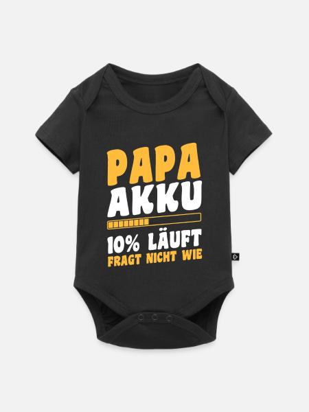 Tochter Sohn - Baby Premium Kurzarmbody - Schwarz