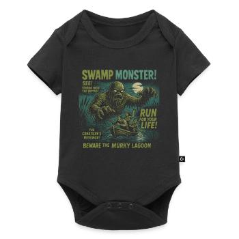 Swamp Monster Movie Poster Vintage Halloween - Baby Premium short-sleeve bodysuit - black - Front