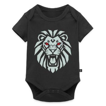 Geometric Lion - Re dei Leoni Minimalista - Baby Premium short-sleeve bodysuit - black - Front