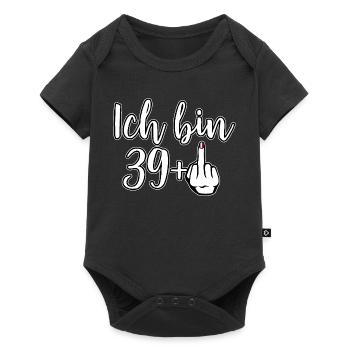 I'm 39+ Provocation Middle Finger Birthday - Baby Premium short-sleeve bodysuit - black - Front