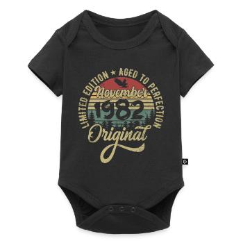 November 1982 Anniversary Gift November 1982 - Baby Premium short-sleeve bodysuit - black - Front