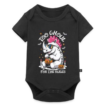 Ghoul Rhino Halloween Graphic - Baby Premium short-sleeve bodysuit - black - Front