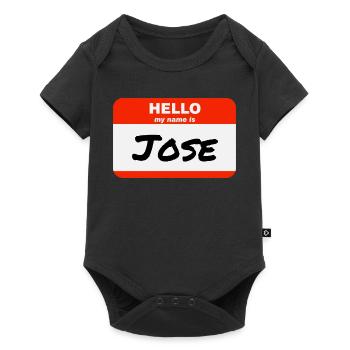 Bonjour, je m’appelle Jose Étiquette Étiquette - Body à manches courtes Premium Bébé - noir - Devant