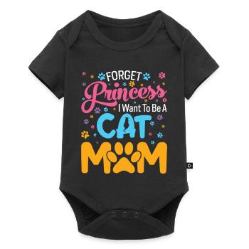 Ich will Katzenmama sein - Baby Premium Kurzarmbody - Schwarz - Vorne
