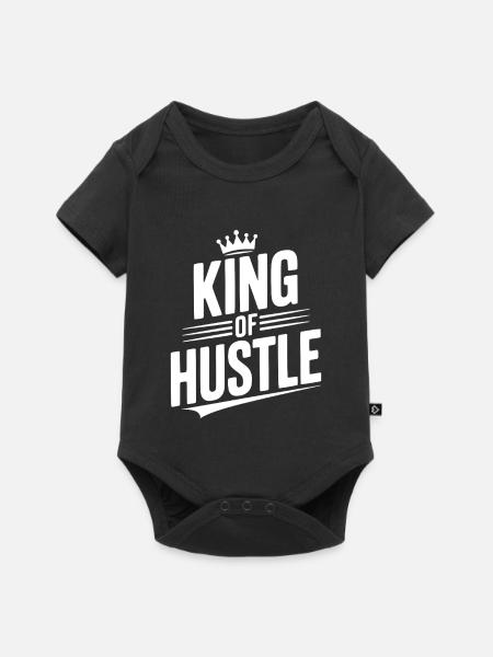 König des Trubels - Baby Premium Kurzarmbody - Schwarz