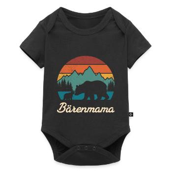 Expectant mother BEAR MAMA Soon to be mom Funny - Baby Premium short-sleeve bodysuit - black - Front