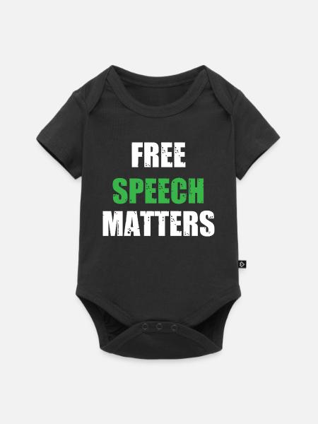 Redefreiheit Zählt - Baby Premium Kurzarmbody - Schwarz