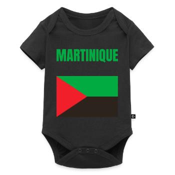 T-shirt drapeau Martinique Antilles - Body à manches courtes Premium Bébé - noir - Devant