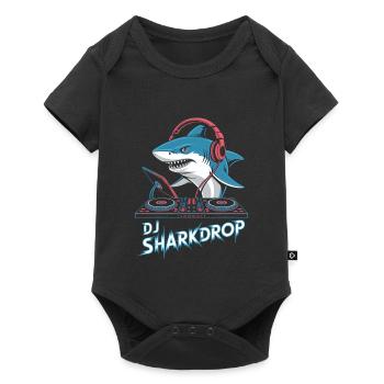 DJ SHARKDROP Hai DJ with headphones at the mixing desk - Baby Premium short-sleeve bodysuit - black - Front