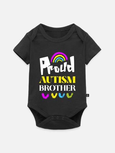 Stolzer Autismus-Bruder - Baby Premium Kurzarmbody - Schwarz