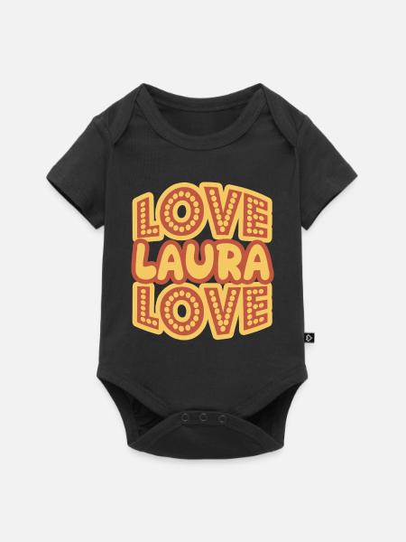 Laura - Baby Premium Kurzarmbody - Schwarz