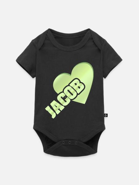 Gold Jacob - Baby Premium Kurzarmbody - Schwarz
