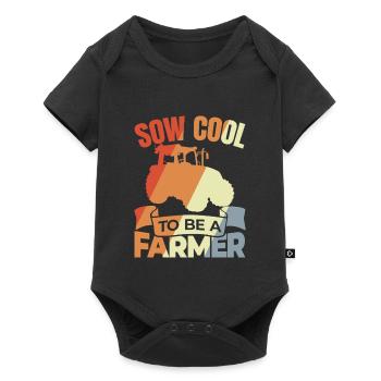 My heart beats for school buses - Baby Premium short-sleeve bodysuit - black - Front