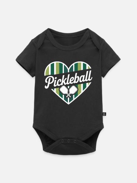 Pickleball - Baby Premium Kurzarmbody - Schwarz