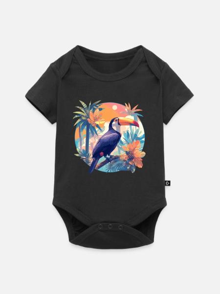 Tukane Tukan - Baby Premium Kurzarmbody - Schwarz