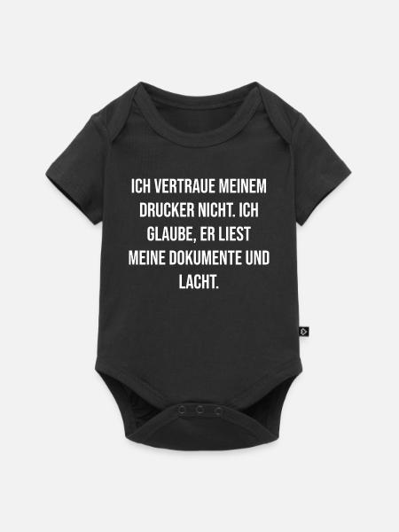Printer's joke – document joke - Baby Premium short-sleeve bodysuit - black