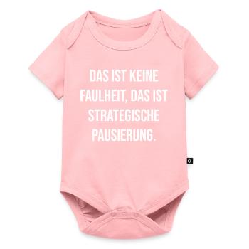 Typographie de rupture stratégique - Body à manches courtes Premium Bébé - rose - Devant