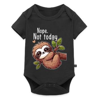 Sloth Lazy Day Nope Not Today - Baby Premium short-sleeve bodysuit - black - Front