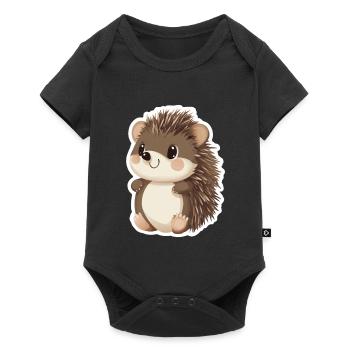 Hedgehog - Baby Premium short-sleeve bodysuit - black - Front