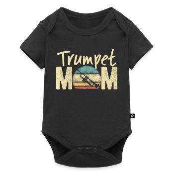Trompette Maman Rétro Vintage Marching Band Design - Body à manches courtes Premium Bébé - noir - Devant