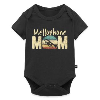Mellophone Mom Retro Vintage Marching Band Design - Baby Premium short-sleeve bodysuit - black - Front
