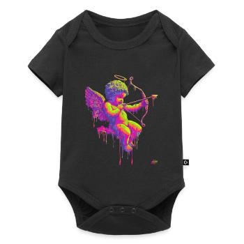#NEon Cupid - Baby Premium short-sleeve bodysuit - black - Front