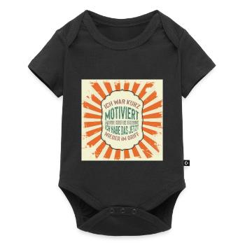 Short motive à dire design - Body à manches courtes Premium Bébé - noir - Devant