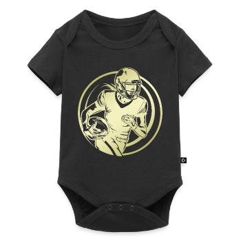 Silhouette de football américain - Body à manches courtes Premium Bébé - noir - Devant