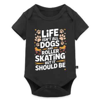 Roller Skating Saying Cats Joke Skating Gift - Baby Premium short-sleeve bodysuit - black - Front