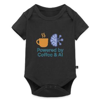 Kaffee KI Kraftdesign - Baby Premium Kurzarmbody - Schwarz - Vorne